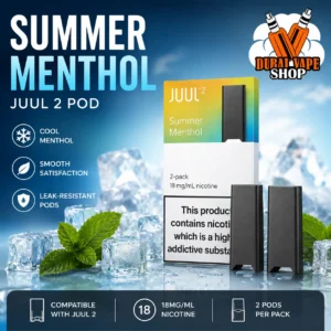 SUMMER MENTHOL JUUL 2 POD – Cool Mint & Refreshing Ice Flavor